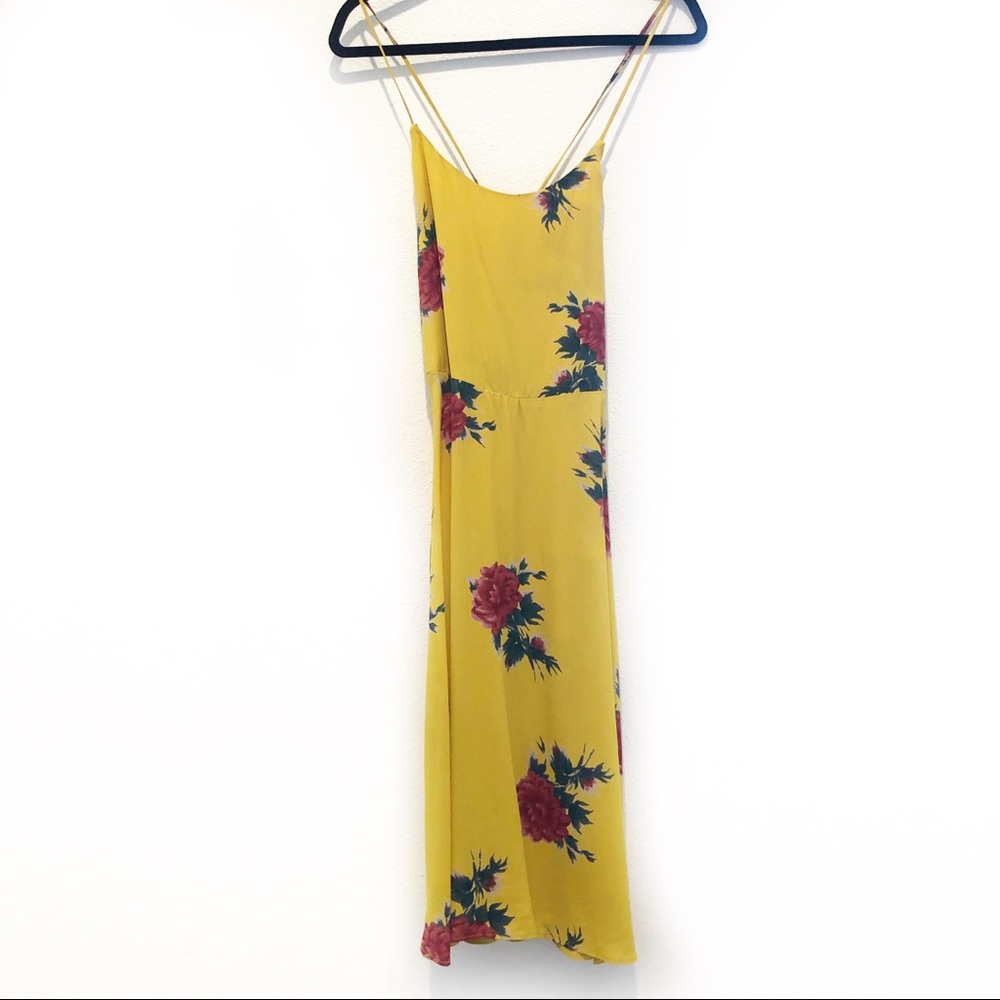 NWOT Privacy Please Yellow Floral Pocket Dress